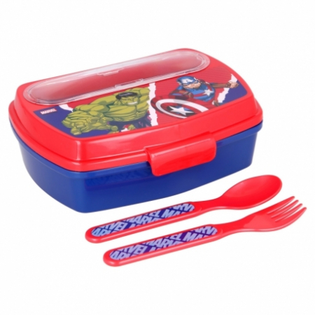 Articole hranire bebelusi - Cutie sandwich, Avengers, cu tacamuri