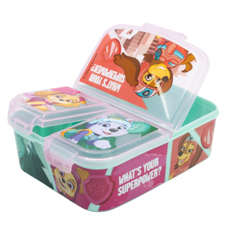 Articole hranire bebelusi - Cutie sandwich multicompartimente Paw Patrol Superpowers