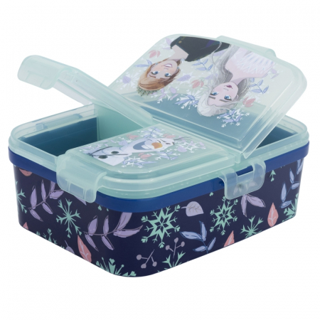 Articole hranire bebelusi - Cutie sandwich multicompartimente XL, Frozen Snowy Tale