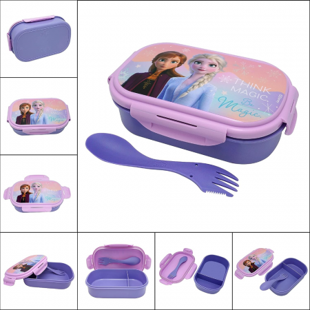 Cutie sandwich plastic cu tacamuri Frozen 2 Be Magic, 22.5x14x6.5 cm [3]