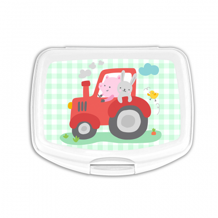 Articole hranire bebelusi - Cutie sandwich Farm, 17x6x14 cm