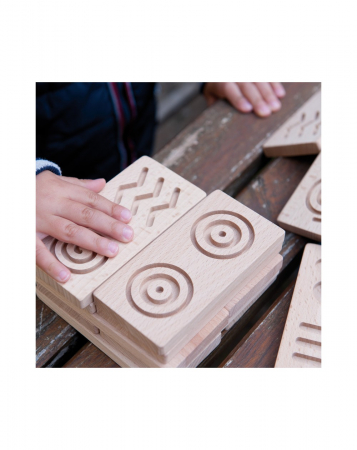 Domino senzorial gigant din lemn, 28 piese [7]