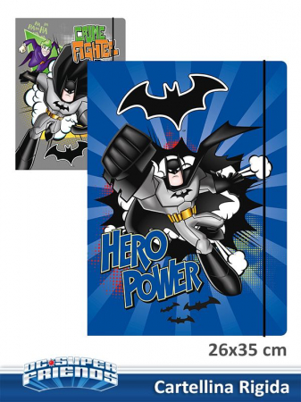 Totul pentru scoala - Dosar carton cu elastic Batman 26x35 cm
