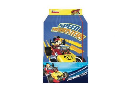 Totul pentru scoala - Dosar carton cu elastic Mickey Mouse 25x34 cm