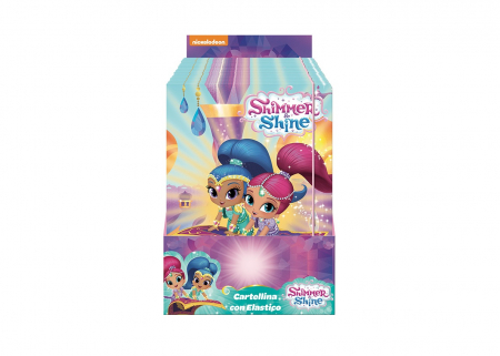 Totul pentru scoala - Dosar carton cu elastic Shimmer&Shine 25x34 cm