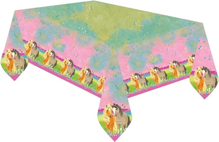Vesela pentru petrecere - Fata de masa din plastic Pretty Pony 120x180 cm