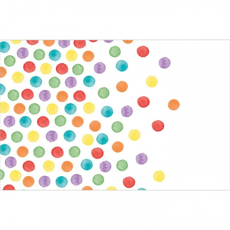 Vesela pentru petrecere - Fata de masa din plastic Watercolor Dots 120x180 cm