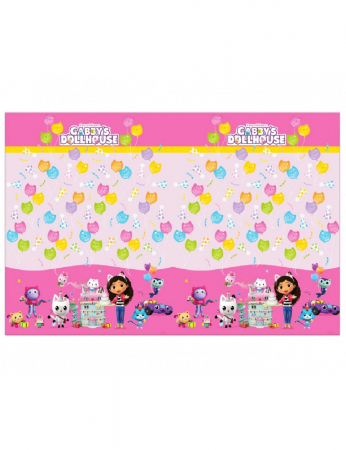 Vesela pentru petrecere - Fata de masa Gabby's Dollhouse, 120 x 180 cm