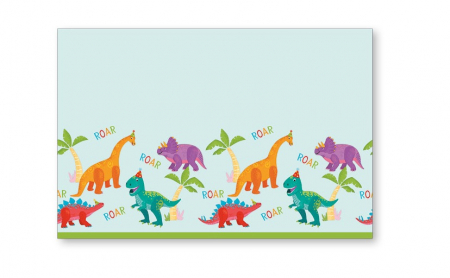 Vesela pentru petrecere - Fata de masa din plastic Dino Party, 120x180 cm