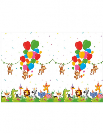Vesela pentru petrecere - Fata de masa Party in Happy Jungle, 120x180 cm