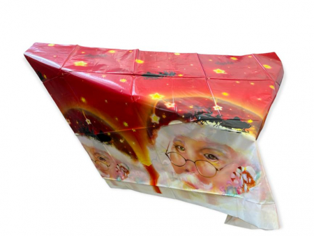 Fata de masa plastic Mos Craciun 120x180 cm [1]