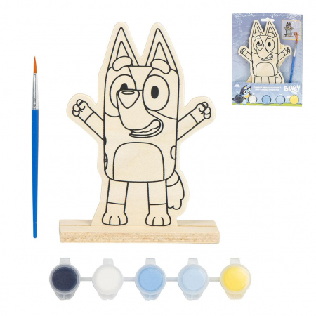 Jocuri si jucarii - Figurina din lemn de pictat Bluey
