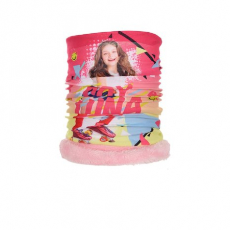 Sepci si caciuli copii - Fular tub guler imblanit Soy Luna roz 43x22 cm