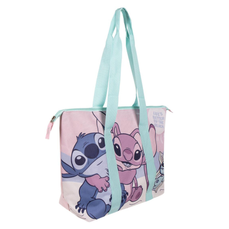 Accesorii plaja - Geanta de plaja cu fermoar Lilo & Stitch, 47x33 cm