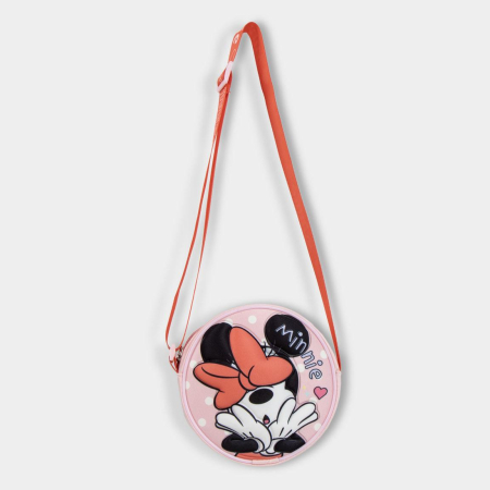 Rechizite si papetarie - Geanta umar rotunda 3D Minnie Mouse Disney 13x13x4 cm