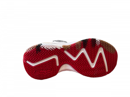 Ghete sport baieti Wker albi negru cu talpa colorata [4]