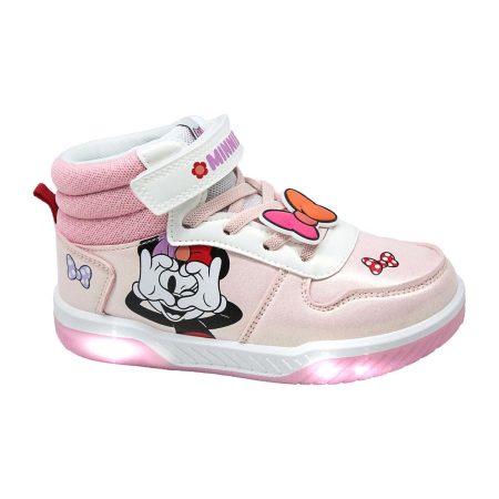 Pantofi pentru copii - Ghete sport cu lumini Minnie Mouse Bow