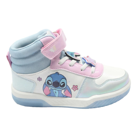 Pantofi sport - Ghete sport cu lumini, model baschet, cu Lilo & Stitch