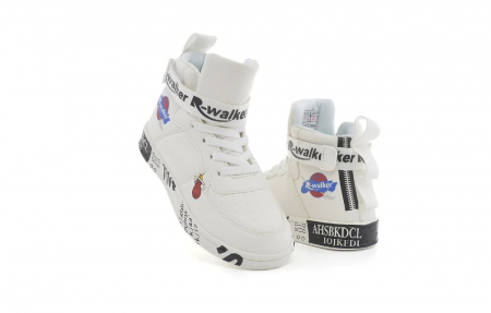 Ghete Sport De Copii Walker Alb cu Negru [1]