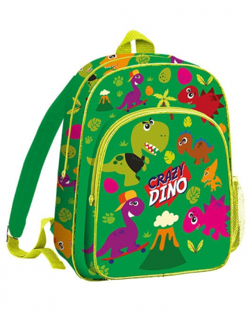 Totul pentru scoala - Ghiozdan 2 compartimente, Crazy Dino, 36 cm