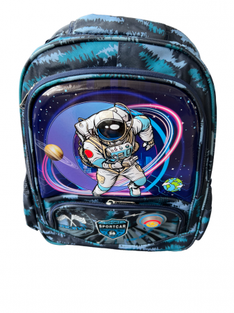 Ghiozdan 3 compartimente, 3D Astronaut, 38x30x15 cm [2]