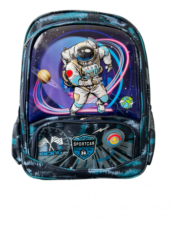 Ghiozdane Scolare - Ghiozdan 3 compartimente, 3D Astronaut, 38x30x15 cm