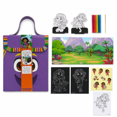 Seturi pictura si desen - Ghiozdan de colorat Dora pentru copii