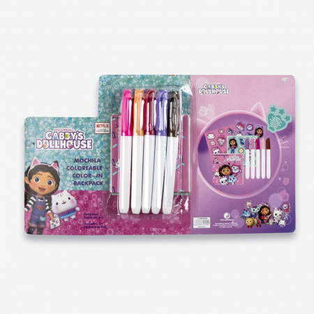 Ghiozdan de colorat Gabby's Dollhouse 38x31x3 cm [4]