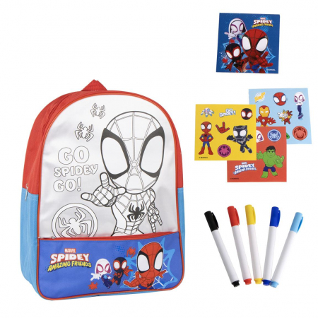 Ghiozdane si genti - Ghiozdan de colorat Spiderman 38x31x3 cm