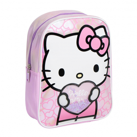 Totul pentru scoala - Ghiozdan gradinita 1 compartiment, lucios ,Hello Kitty 24x28x32 cm