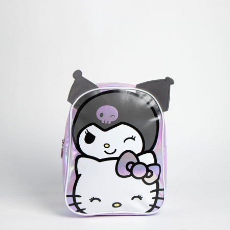 Ghiozdan gradinita 1 compartiment, lucios ,Hello Kitty Kuromi 24x28x32 cm [3]
