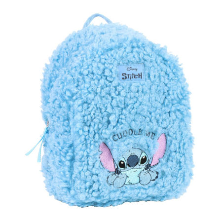 Rechizite si papetarie - Ghiozdan gradinita 1 compartiment pufos Stitch 24x19x10.5 cm