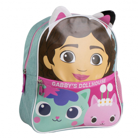 Totul pentru scoala - Ghiozdan gradinita 2 compartimente, Gabby's Dollhouse cu urechi