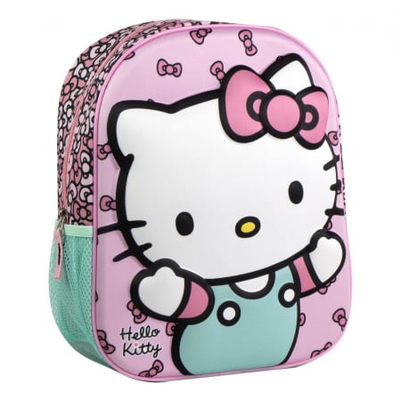 Totul pentru scoala - Ghiozdan gradinita 3D, 1 compartiment , Hello Kitty 31x25x10 cm