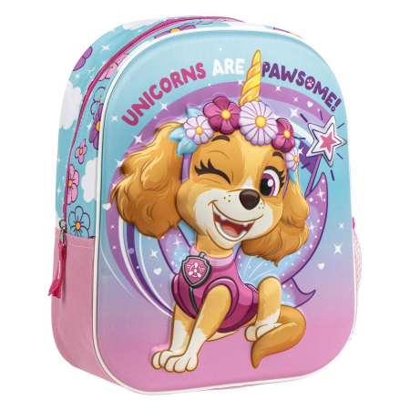 Ghiozdane si genti - Ghiozdan gradinita 3D, 1 compartiment , Paw Patrol Skye 31x25x10 cm