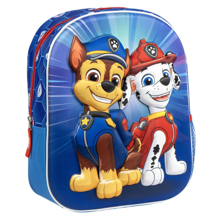Ghiozdane si genti - Ghiozdan gradinita 3D Paw Patrol Chase si Marshall, 31x25x10 cm