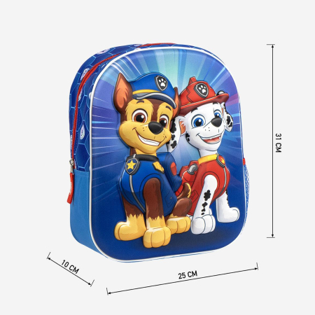 Ghiozdan gradinita 3D Paw Patrol Chase si Marshall, 31x25x10 cm [4]