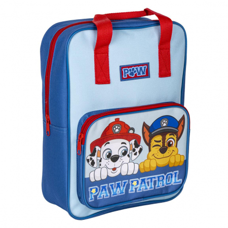 Totul pentru scoala - Ghiozdan gradinita cu manere, buzunar frontal Paw Patrol Chase, 23x31x9 cm