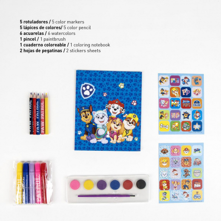 Ghiozdan gradinita Paw Patrol cu accesorii de desenat, 23x22x7 cm [2]