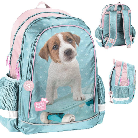 Ghiozdan scoala Dog on Skateboard, 42x30x18 cm [3]