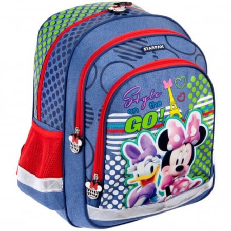 Totul pentru scoala - Ghiozdan scoala Minnie si Daisy 3 compartimente