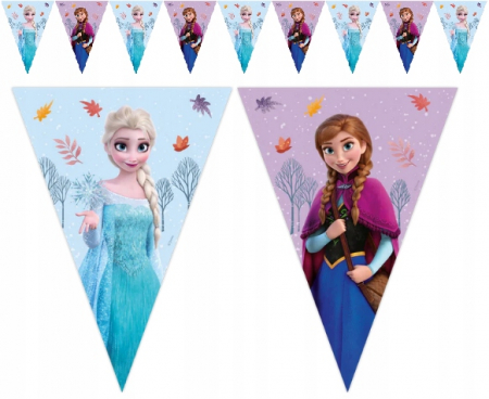 Home&Deco - Ghirlanda cu 9 steaguri Frozen Idyllic Wonder, 230 cm