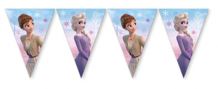 Home&Deco - Ghirlanda cu 9 steaguri Frozen II Wind Spirit, 230 cm