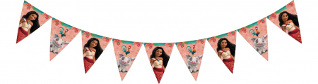 Accesorii petrecere - Ghirlanda cu 9 steaguri Vaiana Moana, 230 cm
