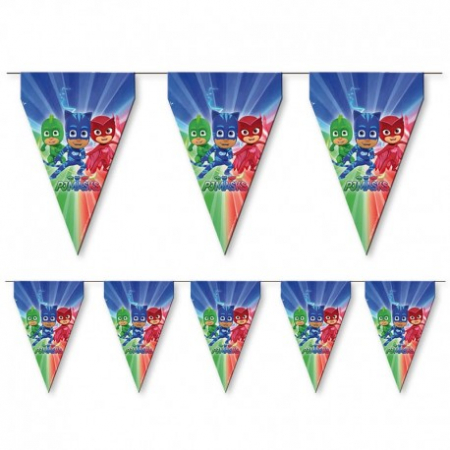 Home&Deco - Ghirlanda cu 9 steaguri PJ Masks, 230 cm