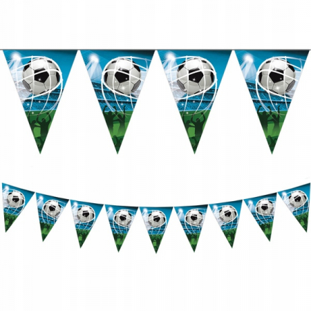 Accesorii petrecere - Ghirlanda cu 9 steaguri model Fotbal, 230 cm