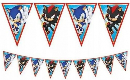 Home&Deco - Ghirlanda cu 9 steaguri Sonic Speed, 230 cm