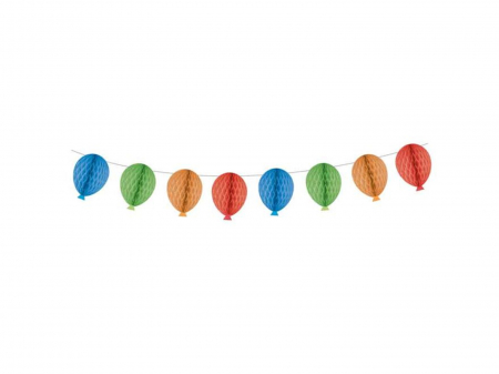 Accesorii petrecere - Ghirlanda decor baloane rozete Sparkling Balloons, 200 cm