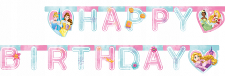 Home&Deco - Ghirlanda decor Princess Live Your Story, Happy Birthday Sign FS, 200 cm