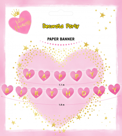Ghirlanda decor inimioare, My Little Princess, 200 cm [1]